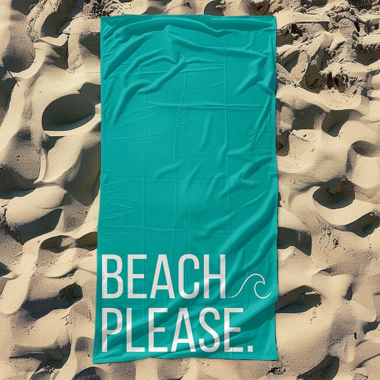 Personalized Beach Towel, Beach Please Towel, 30"x60" Beach Towel, Personalized Gift for Adults, Gift for Her