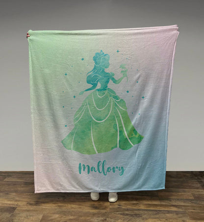 Personalized Kids Princess Name Blanket, Girl Blanket Gift, Baby Blanket Gift, Kids Blanket, Personalized Gift, Gift for Her