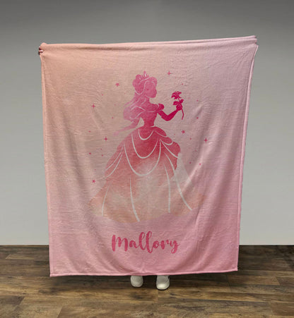 Personalized Kids Princess Name Blanket, Girl Blanket Gift, Baby Blanket Gift, Kids Blanket, Personalized Gift, Gift for Her