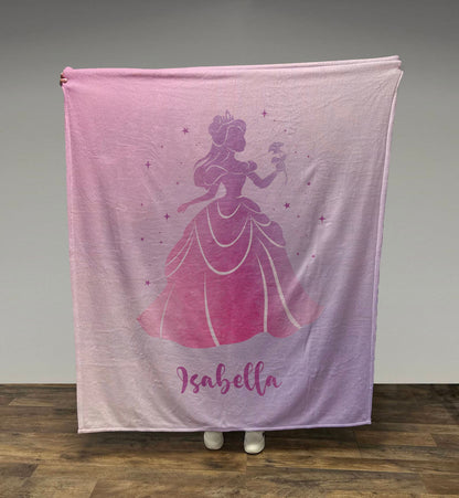 Personalized Kids Princess Name Blanket, Girl Blanket Gift, Baby Blanket Gift, Kids Blanket, Personalized Gift, Gift for Her