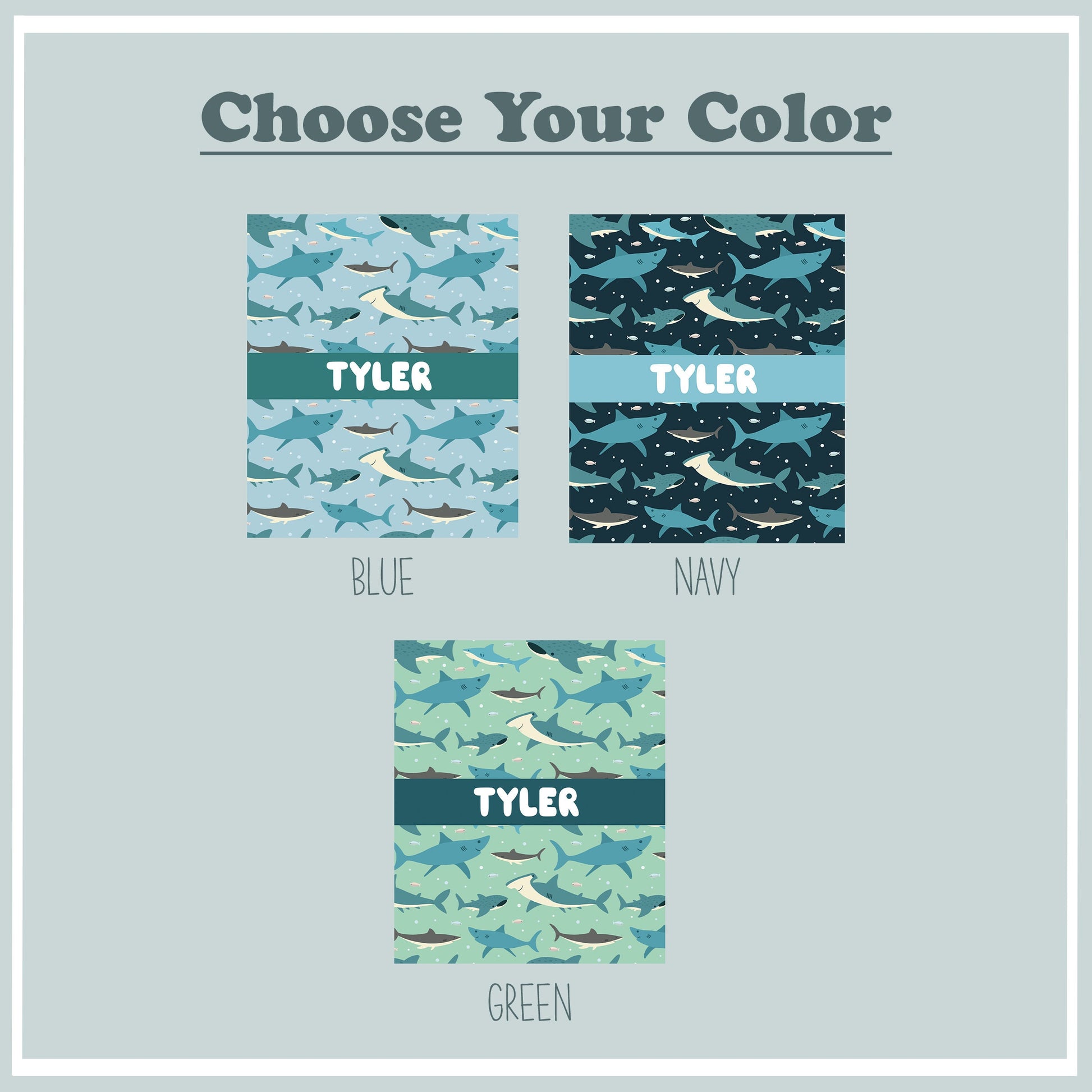 Personalized Kids Shark Blanket, Add a Name, Boy Blanket, Baby Blanket, Kids Blanket, Personalized Gift, Gift for Baby and Toddlers