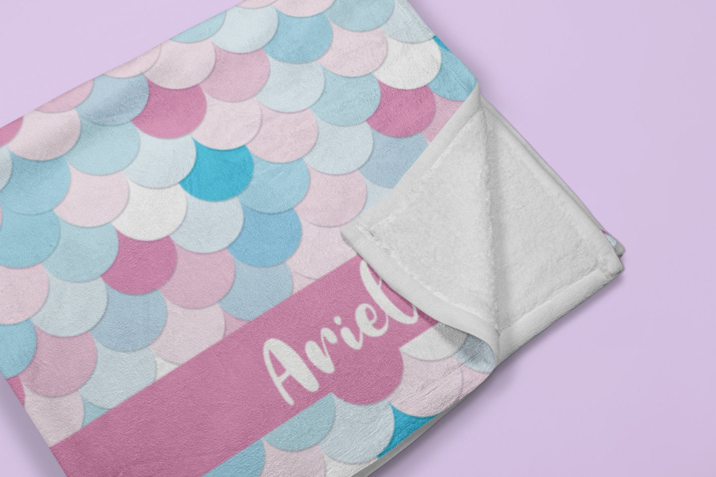 Personalized Mermaid Scales Name Blanket, Girl Blanket Gift, Baby Blanket Gift, Kids Blanket, Personalized Gift, Gift for Her