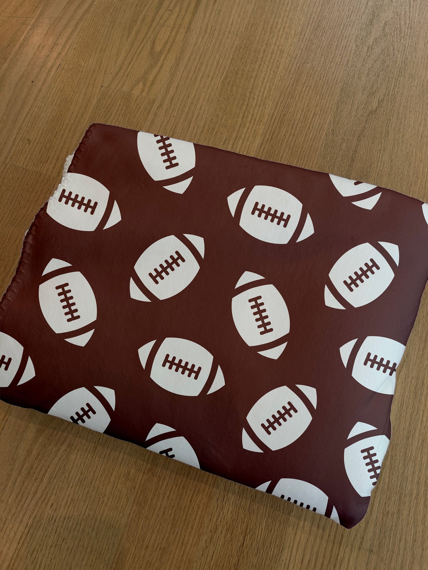 Football Blanket, Sports Blanket, Footballs Allover Blanket, Football Season, Team Gift, Gift for him, Football Gift, Fleece/ Sherpa