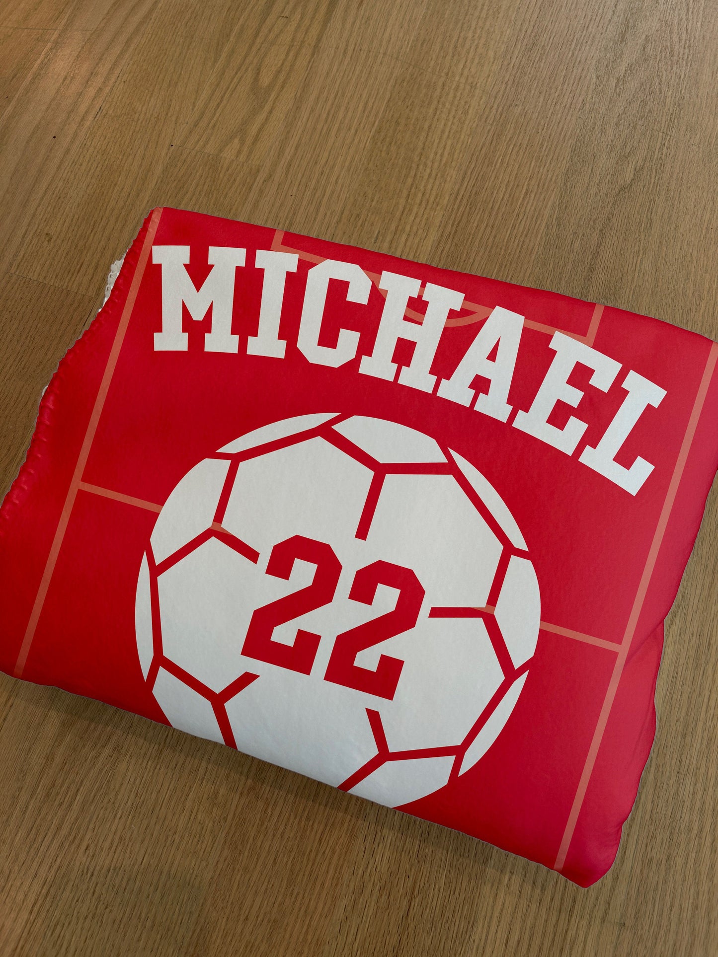 Custom Soccer Blanket with Name and Number, Custom Name Blanket, Soccer Blanket, Sports Blanket, Team Gift, Gift for him, Soccer Gift