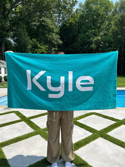 Personalized Beach Towel, Custom Name Pool Towel, 30"x60" Beach Towel, Personalized Gift for Toddlers/Kids/Adults, Summer Beach Decor Gift