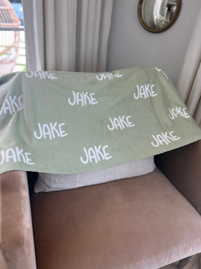 Personalized Name Blanket, Blanket with Name & Color of Your Choice, Name Blanket for Adults, Kids, Babies, Baby Shower Gift, Gift for Her