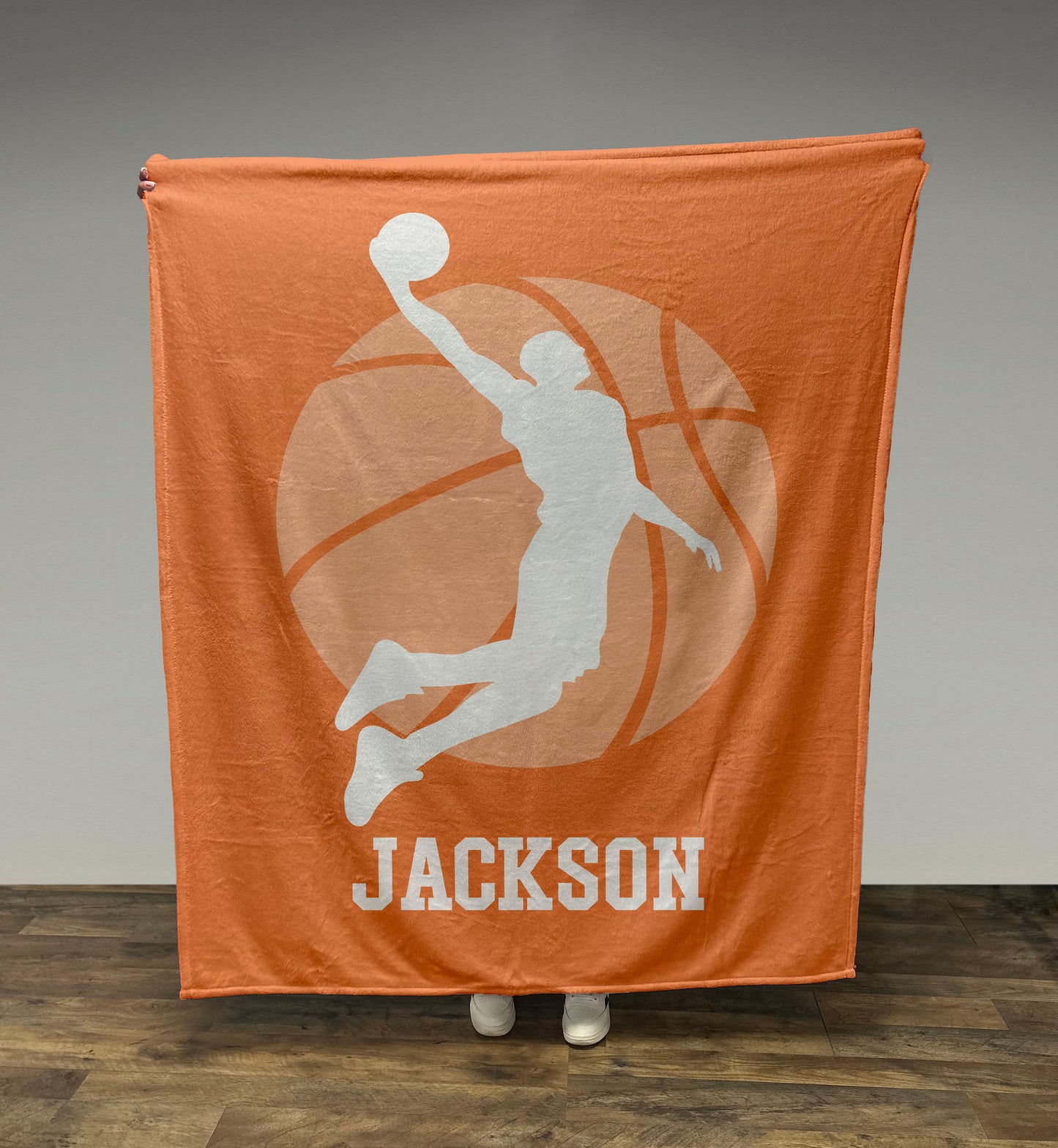 Custom Basketball Blanket, Custom Name Blanket, Basketball Blanket, Sports Blanket, Team Gift, Basketball Gift, Fleece/Sherpa, 50+ colors