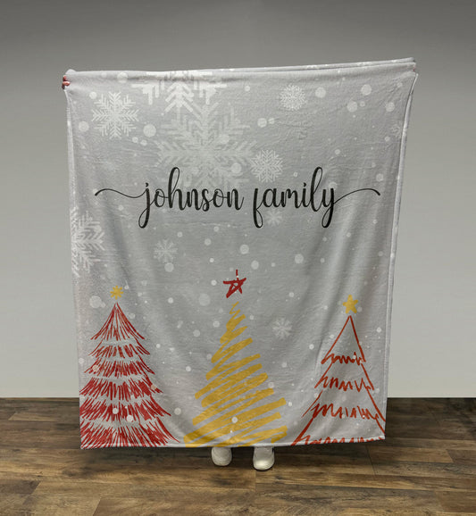 Personalized Christmas Blanket, Fleece/Sherpa, Custom Gift, Personalized Blanket, Christmas, Christmas Decor, Gift for Her, Custom Gift