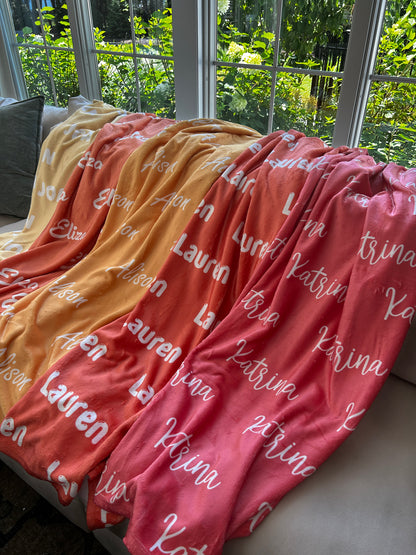 Personalized Name Blanket for Kids, 3 sizes Fleece/Sherpa, Baby/Girl/Boy/Adult Blanket, Custom Gift, Personalized Blanket, Baby Shower Gift