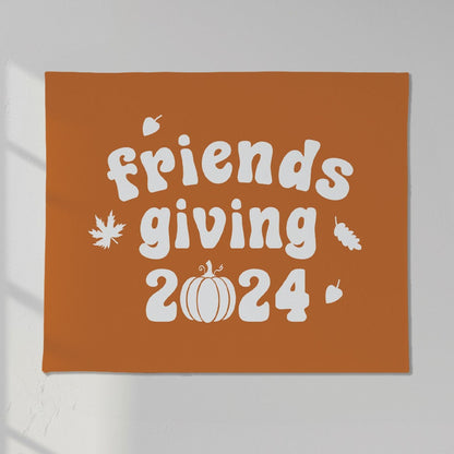 Friendsgiving Backdrop, Thanksgiving Banner, Friendsgiving Decor, Thanksgiving Decor, Multiple Sizes, Built-In Hang Ties, Personalized Gift