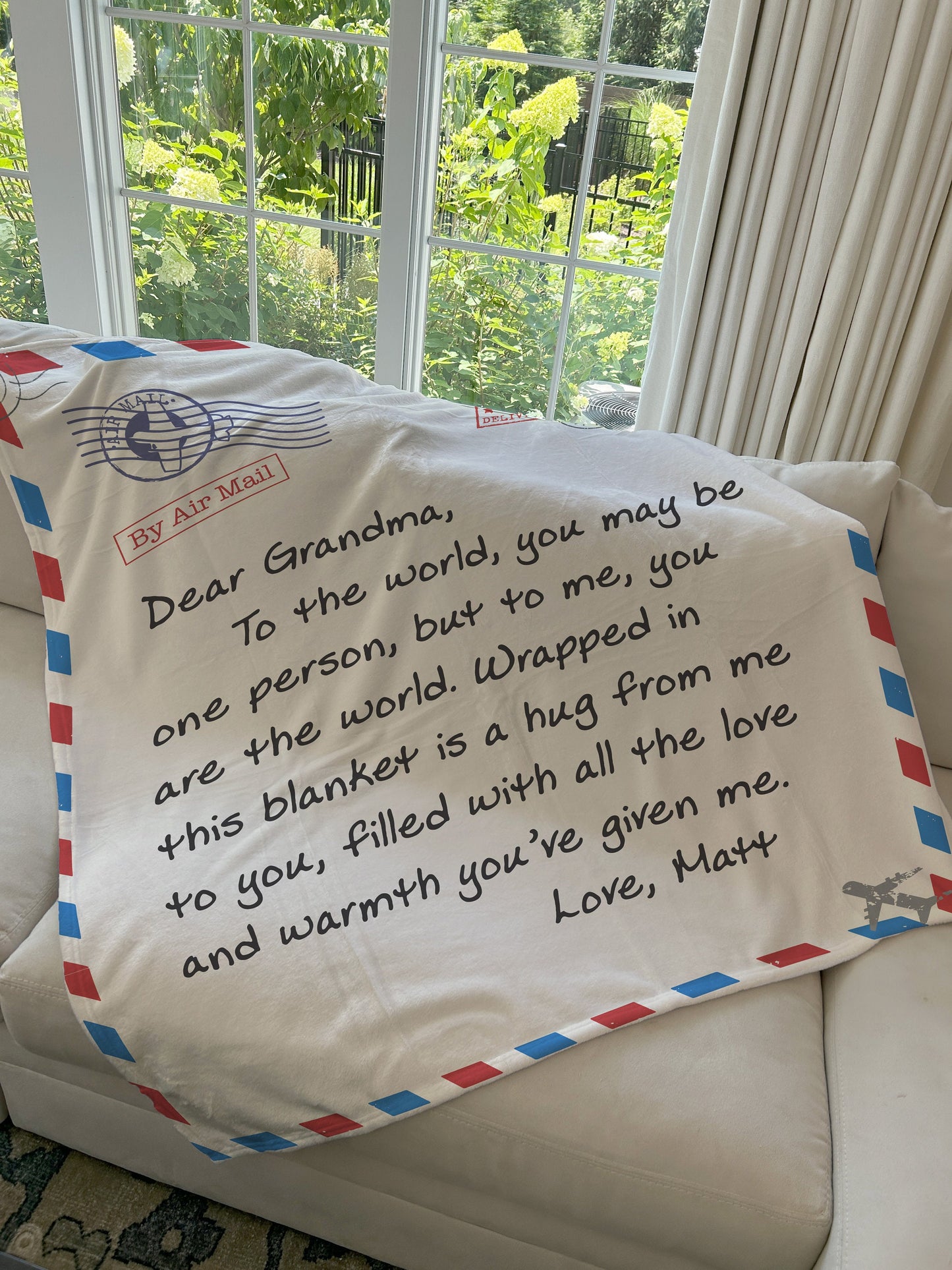 Personalized Post Card Blanket, Custom Gift, Personalized Blanket, Gift for Mom, Mother's Day Gift, Gift for Grandma, Custom Christmas Gift